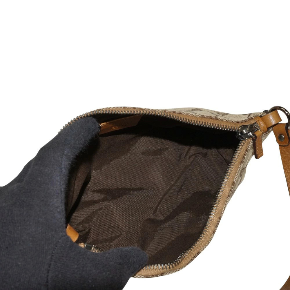 Gucci Pouch Clutch GG Canvas Brown